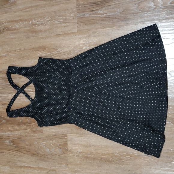 (S) H&M Polka Dot Fit & Flare Mini Dress Dance Party Casual Outdoor Date Night - Picture 1 of 8